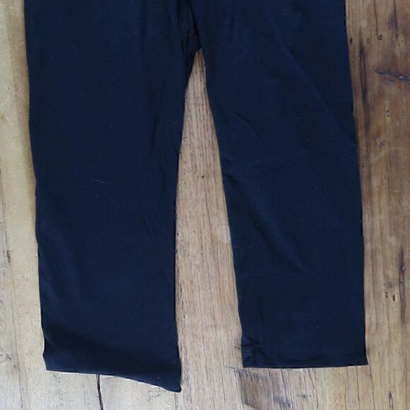 OLD NAVY BLACK CROPPED WIDE WAISTBAND FASHION LEGGINGS SIZE LARGE - Picture 4 of 6
